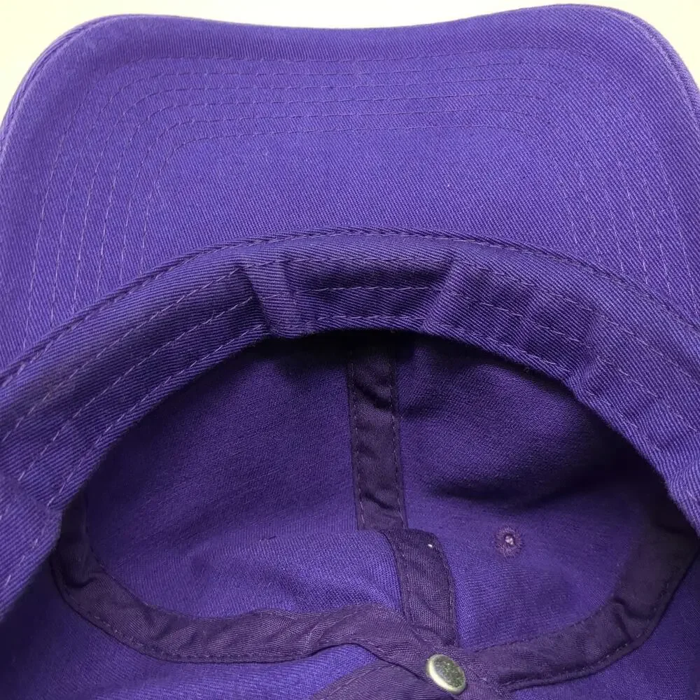 Top Level Baseball Cap Purple One Size Adjustable 100% Cotton Solid Plain Hat